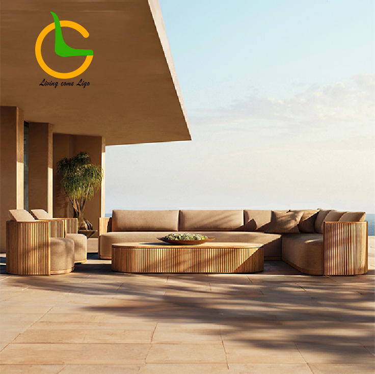 Luxury L-shaped Teak Wood Outd - Outdoor Furniture Luxury 리뷰 및 가격