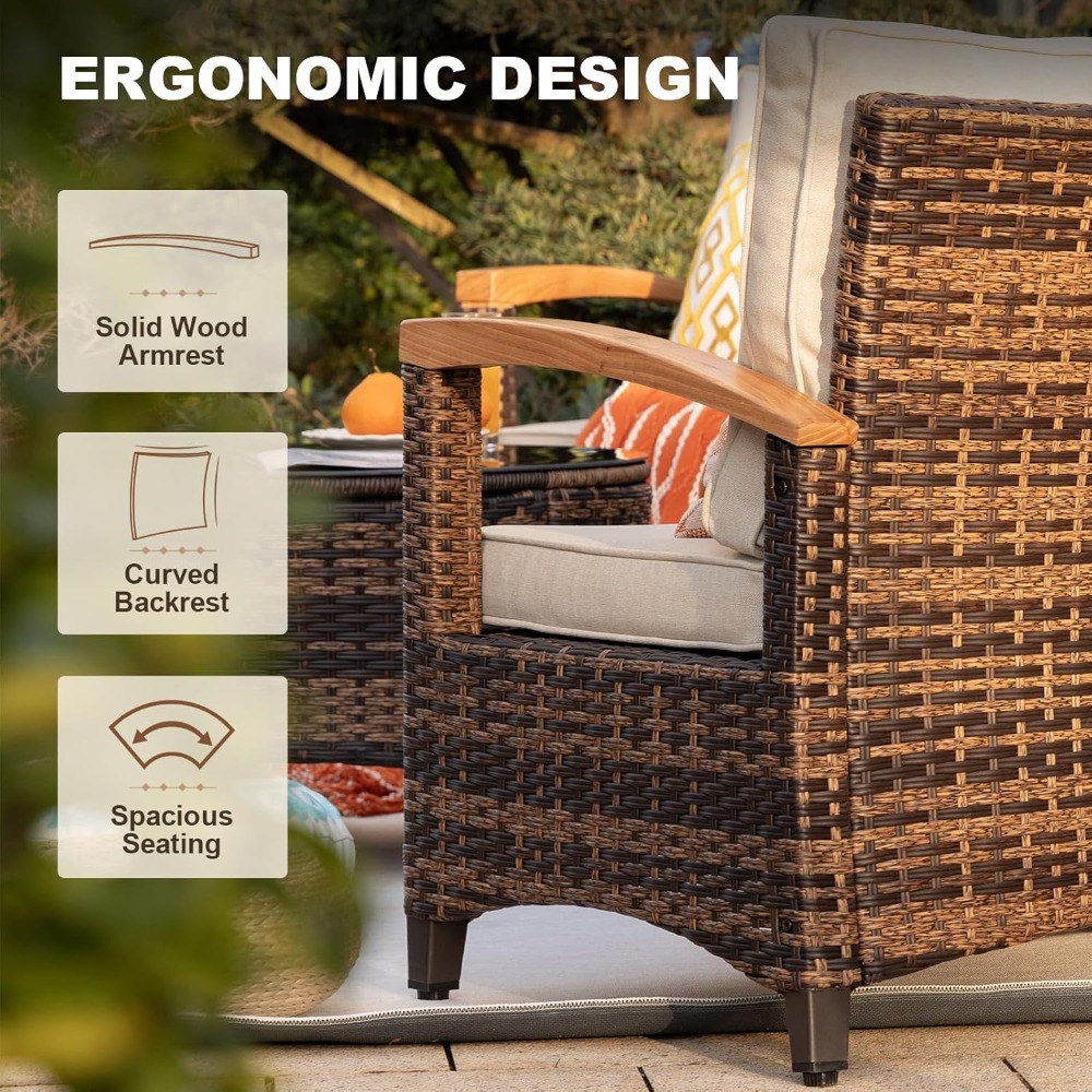 9 Piece Outdoor Patio Furnitur - Outdoor Furniture Rattan 리뷰 및 가격