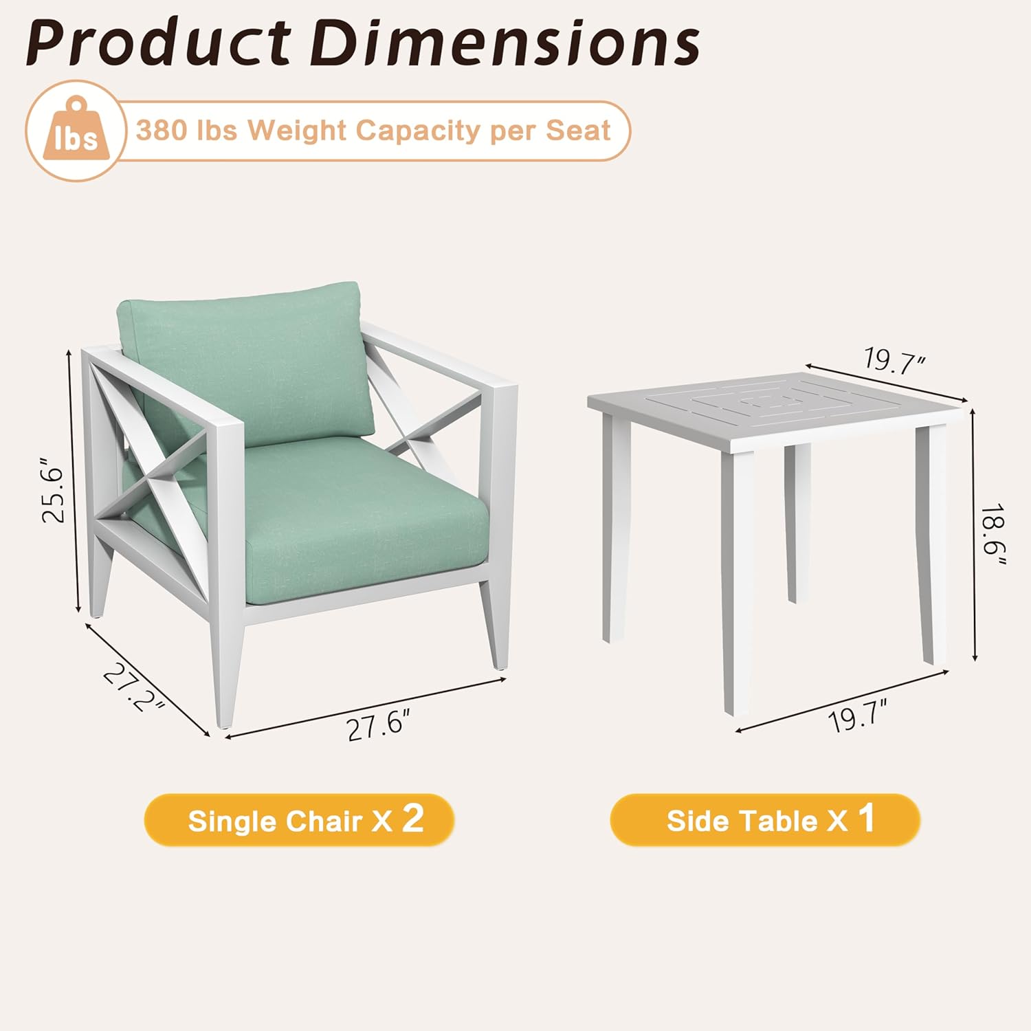 3-Piece Oversized Aluminum Pat - Outdoor Furniture Diy 리뷰 및 가격