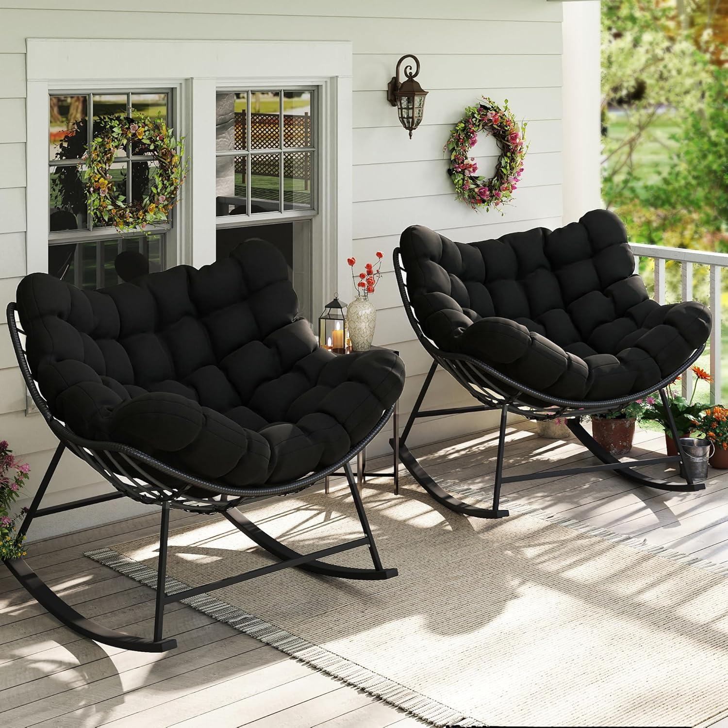 Oversized Papasan Rocking Chai - Outdoor Furniture Egg Chair 리뷰 및 가격