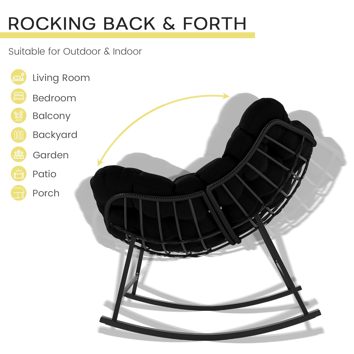 Oversized Papasan Rocking Chai - Outdoor Furniture Egg Chair 리뷰 및 가격